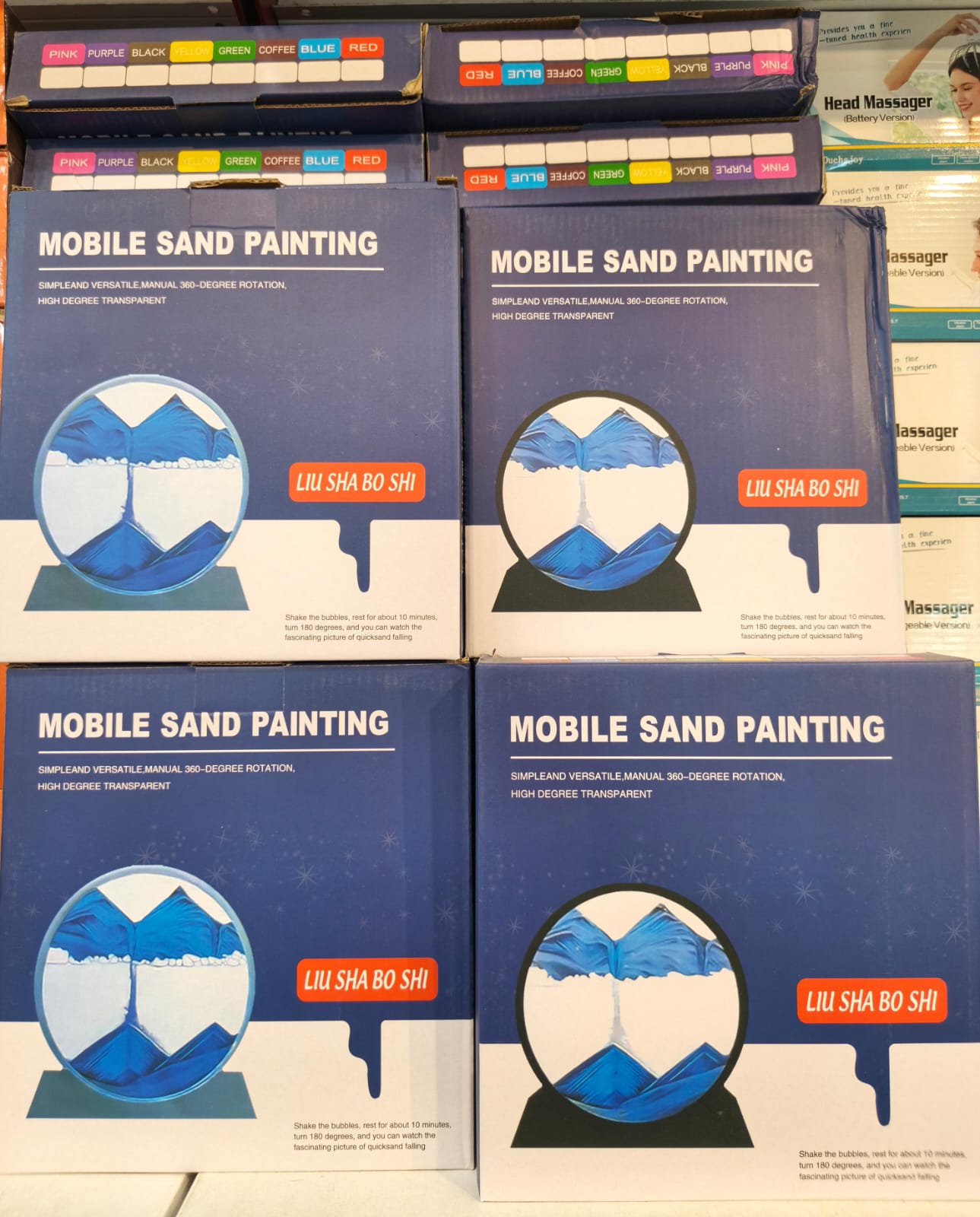 3D Moving Sand Art Lamp - Flowing Sand Painting Frame.