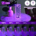 Crystal Diamond Rose LED Touch Lamp | 16 Colors USB Rechargeable | Bedroom Decor Light