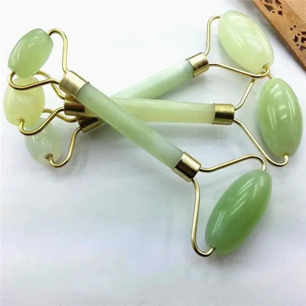Premium Natural Jade Roller & Gua Sha Stone Set | Anti-Aging Facial Massager