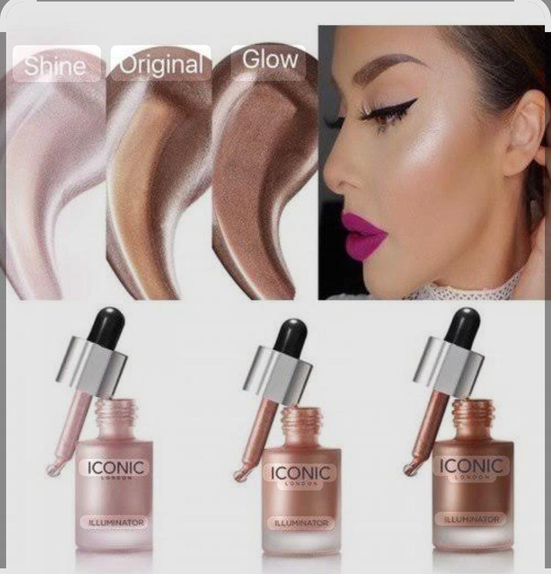 Iconic London Liquid Illuminator - 3 Piece Glow Set | Copper, Silver, Pink